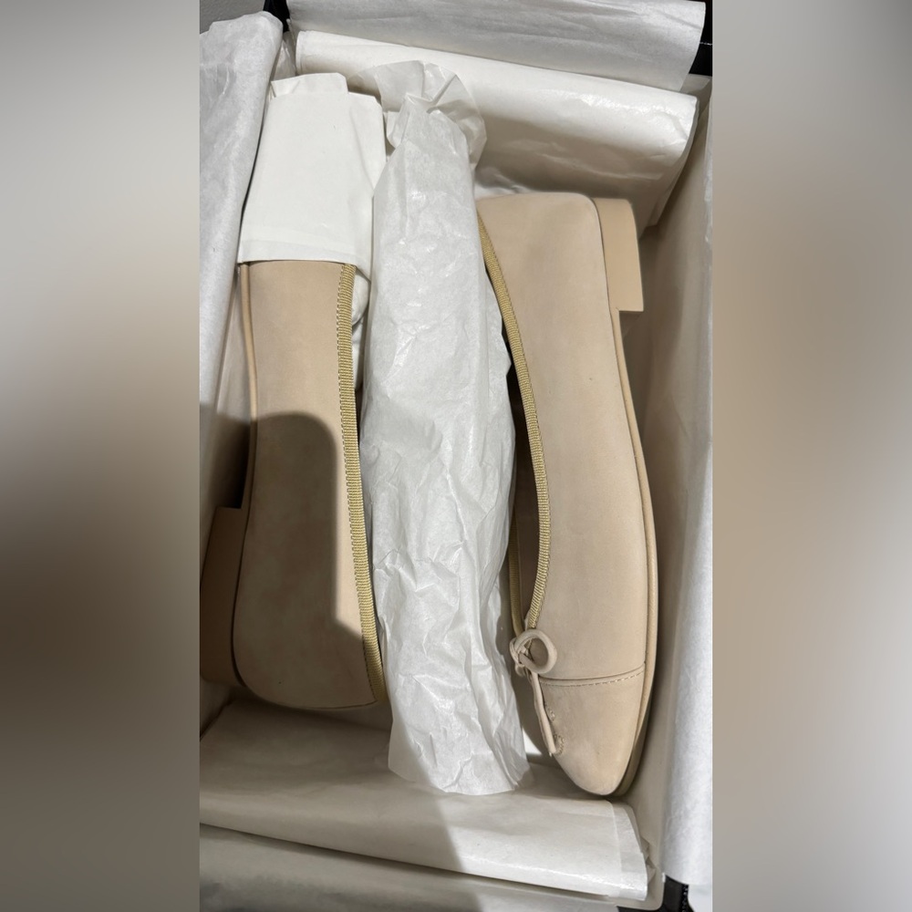 SOLD CHANEL 25P Beige Suede Ballet Flats | NIB | Size 36.5 - Picture 7 of 12